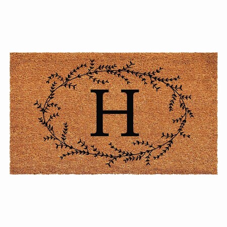 Calloway Mills Monogram Door Mat, Black, Natural, 24 in W x 48 in L 108362448H